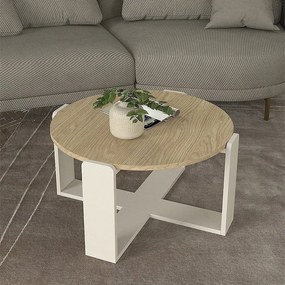 Megapap Τραπεζάκι Σαλονιού Rebel Rota Oak - Sandstone