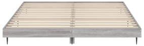 vidaXL Πλαίσιο Κρεβατιού Γκρι Sonoma 140x200 εκ. Επεξεργασμένο Ξύλο