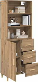 vidaXL Highboard Artisan Oak 69,5 x 32,5 x 180 εκ Επεξεργασμένο ξύλο