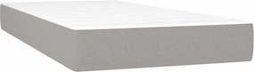 vidaXL Κρεβάτι Boxspring με Στρώμα &amp; LED Αν.Γκρι 120x190εκ. Υφασμάτινο