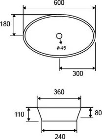 Karag LT 1132 61x37 - Επιτραπέζιος νιπτήρας