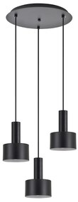 SE21-BL-4-3BL-MS1 ADEPT TUBE Black Pendant Black Metal Shade+ HOMELIGHTING 77-8544