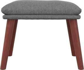 vidaXL Πολυθρόνα Relax Ανοιχτό Γκρι Υφασμάτινη με Υποπόδιο