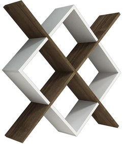 Ραφιέρα Τοίχου Semo 835PUQ1643 79x19,6x79cm Walnut-White