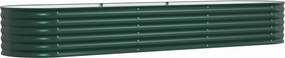 vidaXL Ανεβασμένο Κρεβάτι Πράσινο 320 x 80 x 44 cm Ατσάλι