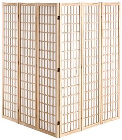 VEVOR Room Divider Japanese Wall Divider 6 Panel Screen for Room Separation