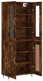 vidaXL Ντουλάπι Καπνιστή Δρυς 69,5x34x180 εκ. από Επεξεργασμένο Ξύλο