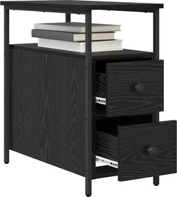 vidaXL Κομοδίνο Μαύρη δρυς 30 x 60 x 60 εκ. Επεξεργασμένο ξύλο