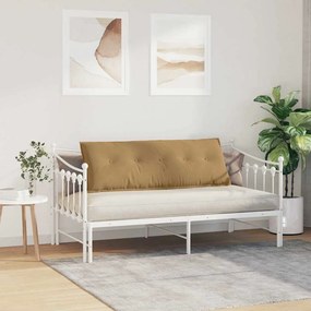 vidaXL Μαξιλάρι Πλάτης Καφέ 140 x 50 cm Υφασμάτινο Κορντουρά