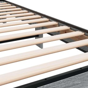 vidaXL Πλαίσιο Κρεβατιού Γκρι Sonoma 100x200 εκ. Επεξ. Ξύλο &amp; Μέταλλο
