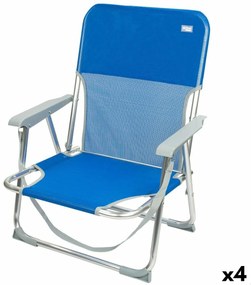 πτυσσόμενη καρέκλα Aktive Gomera Μπλε 44 x 72 x 35 cm (4 Μονάδες)