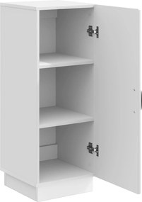 vidaXL Πλαϊνό γραφείο Γυαλιστερό Λευκό 33 x 34,5 x 87 εκ.