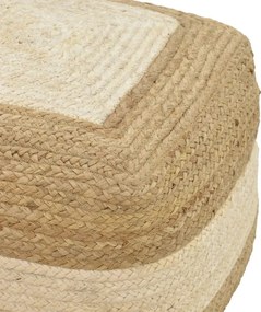 Σκαμπό-πουφ Sofian Inart μπεζ 100% γιούτα 40x40x35εκ