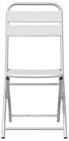 vidaXL Πτυσσόμενη Καρέκλα Κήπου 2 pcs Λευκό 55 x 56.5 x 91εκ Ατσάλι