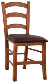Καρέκλα Πάρος 43x40x88 HM5584 Brown Ξύλο,Τεχνόδερμα