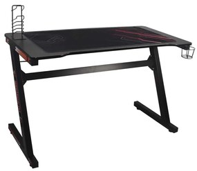 Gaming Γραφειο Τ.Carbon Steel Μαύρο . Διάσταση: 120x60x75cm