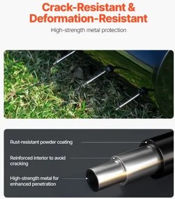 VEVOR Rolling Lawn Aerator 18" Heavy-Duty Manual Rolling Aerator Lawn Black