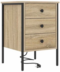 vidaXL Κομοδίνο 2 pcs Sonoma Δρυς 42 x 41 x 61 εκ Επεξεργασμένο ξύλο