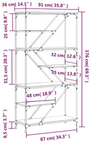 ΒΙΒΛΙΟΘΗΚΗ SONOMA ΔΡΥΣ 91 X 36 X 176 ΕΚ. ΕΠΕΞΕΡΓ. ΞΥΛΟ / ΑΤΣΑΛΙ 835415