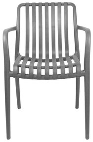 Καρέκλα - Πολυθρόνα Zoi C006 pp σε ανθρακί απόχρωση 58.5x54x80 εκ. 58.5x54x80 εκ.