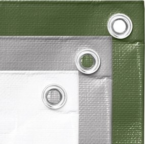 vidaXL Μουσαμάς Λευκός 260 γρ./μ.² 4x4 μ. από HDPE