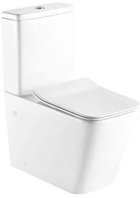 Pyramis Niovi Λεκάνη Επιτοίχια Λευκή 660 x 385 x 840mm με Καζανάκι Mηχανισμού  3/6lt και Καπάκι