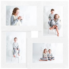 Πλαίσιο Φωτογραφιών Κολάζ Λευκό για Φωτ. 4 x (10 x 15 εκ.) MDF - Λευκό