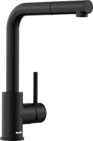Blanco Mila-S Black Matte - Μπαταρία Κουζίνας με Ντους