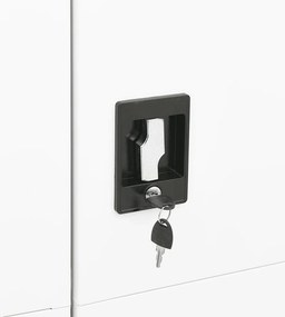 vidaXL Φοριαμός Λευκός 90 x 40 x 180 εκ. Ατσάλινος