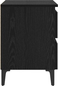 vidaXL Κομοδίνο 2 pcs Μαύρη δρυς 40 x 35 x 50 εκ. Επεξεργασμένο ξύλο