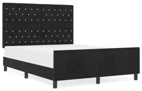 vidaXL Κρεβάτι Μαύρο 160x200 εκ Βελούδο