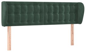 Κεφαλάρι με Πτερύγια Σκούρο Πράσινο 147x23x78/88 εκ. Βελούδινο 3117629