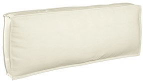 vidaXL Μαξιλάρι Πλάτης Κρεμ 120x40x12 εκ. Υφασμάτινο