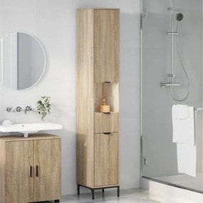 vidaXL Ντουλάπι Μπάνιου Δρύς Sonoma 31,5 x 33 x 190 εκ.