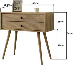 Συρταριέρα Δρυς SAABRUL 80x36x50