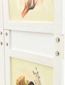 vidaXL Ρομδιβίδερ Πάνελ Λευκό 106 x 165 εκ. MDF