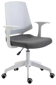 Πολυθρόνα Γραφείου Bs1150-W Λευκό/Γκρι 62Χ54Χ92/102εκ.