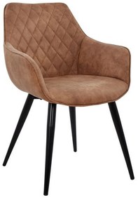 Πολυθρόνα Mando HM8006.03 Καφέ Σετ 2τμχ Velvet, Metal
