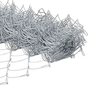 vidaXL Φράχτης αλυσίδας Ασημί 10 x 0,4 m Γαλβανισμένος χάλυβας