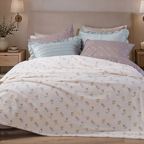 Κουβέρτα Fleece Υπέρδιπλη (240x220) Nef-Nef Homeware Violan Ecru