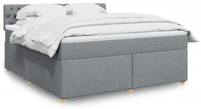 ΚΡΕΒΑΤΙ BOXSPRING ΜΕ ΣΤΡΩΜΑ ΑΝΟΙΧΤΟ ΓΚΡΙ 180X200 ΕΚ. ΥΦΑΣΜΑΤΙΝΟ 3289066