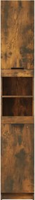 vidaXL Ντουλάπι Μπάνιου Καπνιστή Δρυς 32x34x188,5 εκ. Επεξεργ. Ξύλο