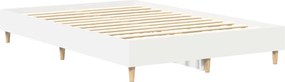 vidaXL Σκελετός Κρεβατιού Λευκό 137 x 190 cm Επεξεργασμένο Ξύλο
