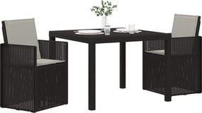 vidaXL Σέτ φαγητού για κήπο 3 pcs Ανθρακί και Ανοιχτό γκρι PP