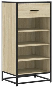 Παπουτσοθήκη Sonoma Δρυς 48x38x97,5 εκ. Επεξεργασμένο Ξύλο - Καφέ