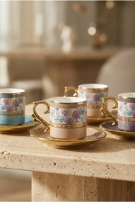 Stewehome Σετ πορσελάνινων φλιτζανιών καφέ για 6 άτομα Πολύχρωμο