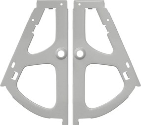 vidaXL Αγκώνας ανατροπής 12 τμχ. 235 x 155 x 30 mm Ασημί Σίδερο