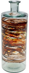 Vase Desert Storm Διάφανο/Πορτοκαλί  15x15x40 εκ. - Διάφανο