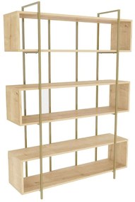 Βιβλιοθήκη Bruti 875ZNA4511 120x29,6x180cm Oak-Gold