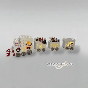 Τρένο 3d ξύλινο με 4led